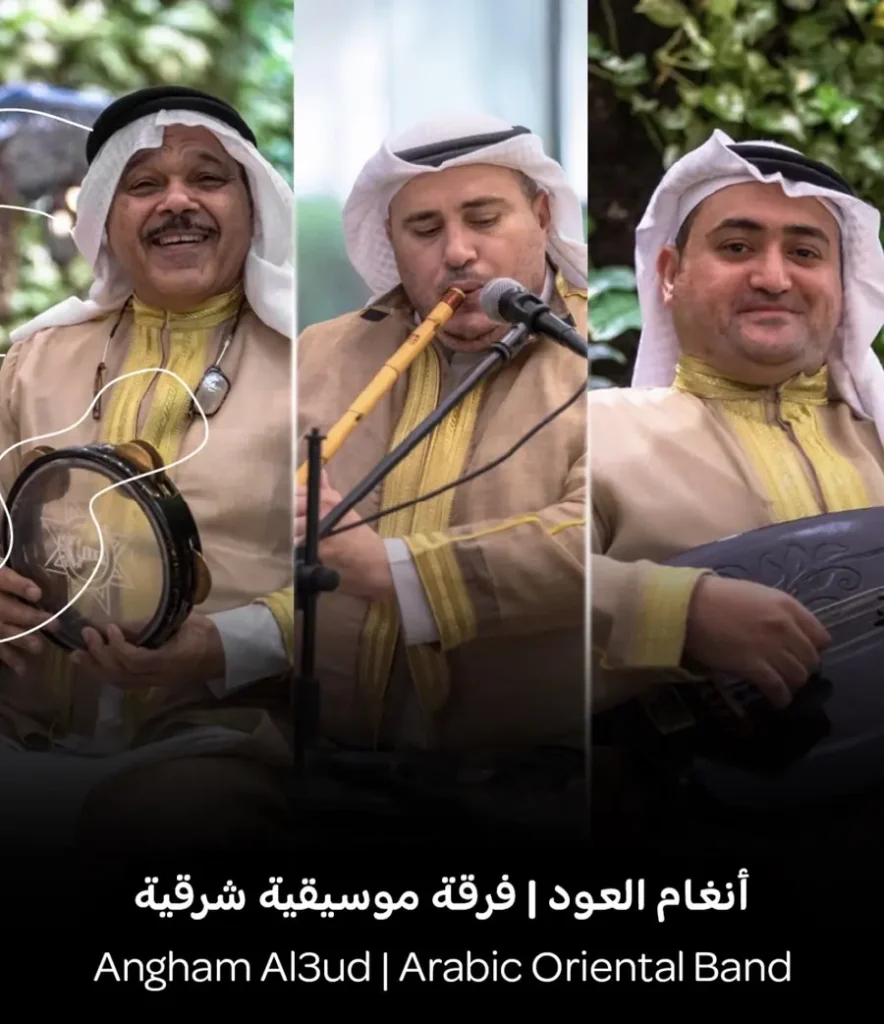 فرقة أنغام العود بالزي الخليجي في مهرجان ليوا الدولي